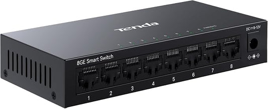 Tenda TEG208E 8 Port Managed Gigabit Switch, Easy Smart Managed, Base-T Ports by Tenda