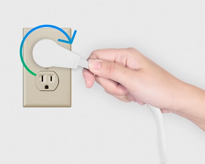 Maximm Monitor Computer Power Cord 10 Ft Flat Plug 360° Rotating PC Cable 3 - Image 4