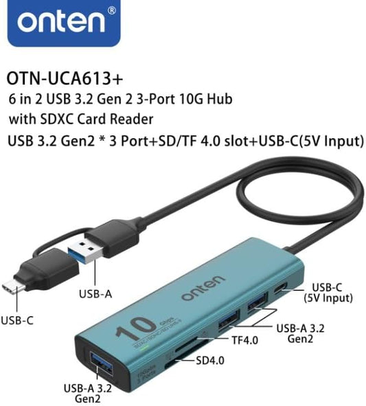 USB C USB A HUB, USB 3.2 GEN 2 10G Speed, USB A/USB C to USB A Adapter.with 3 - Image 2