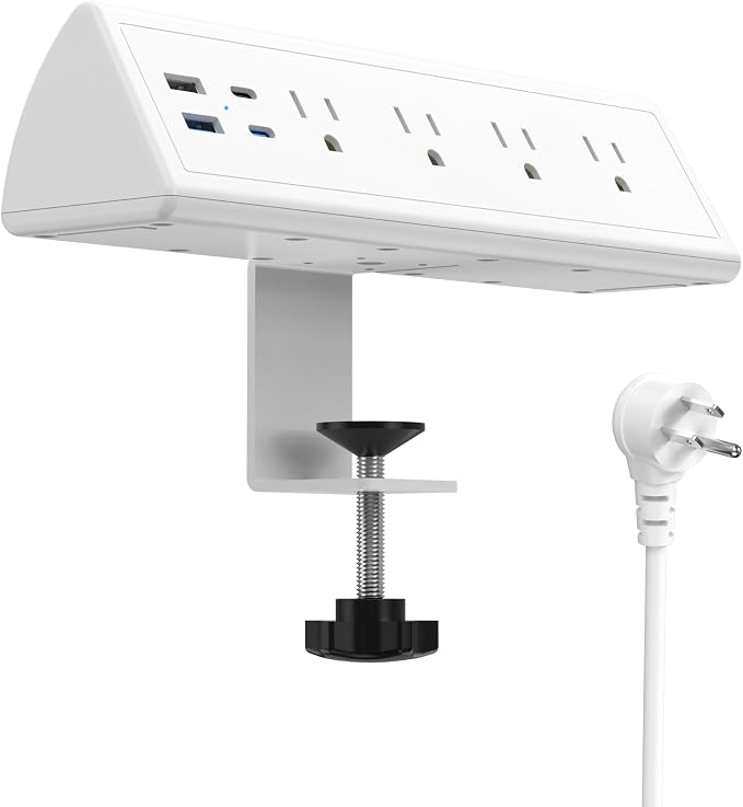 Jgstkcity Desk Clamp Power Strip, 20W Fast Charging Station, Surge Protector by Jgstkcity