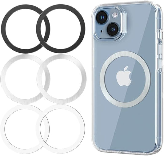 Metal Rings 6PCS, Ultra-Thin for MagSafe Sticker, Magnetic Adapter, Phone Cases by KALAPOP
