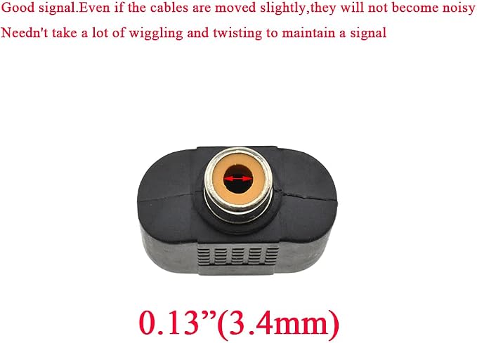 Hahiyo 3 RCA F-2x3.4 RCA F Stereo Plug Interconnect Audio One Male 3.4mm Two - Image 2