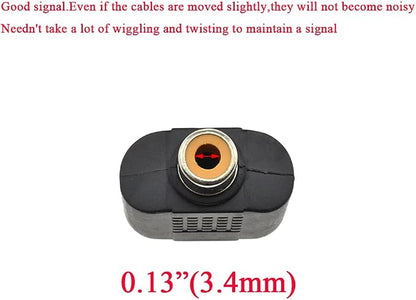 Hahiyo 3 RCA F-2x3.4 RCA F Stereo Plug Interconnect Audio One Male 3.4mm Two - Image 2