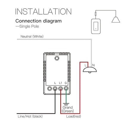 MOES WiFi Smart Light Switch No Neutral Wire, No Capacitor, No hub Required - Image 7