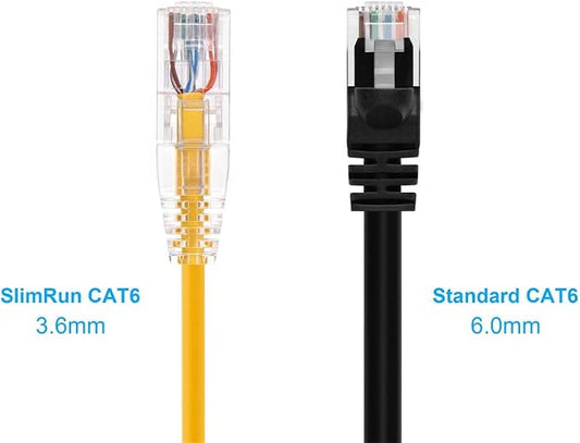 Monoprice Cat6 5ft Yellow Component Level Patch Cable UTP 28AWG 550MHz Pure - Image 2