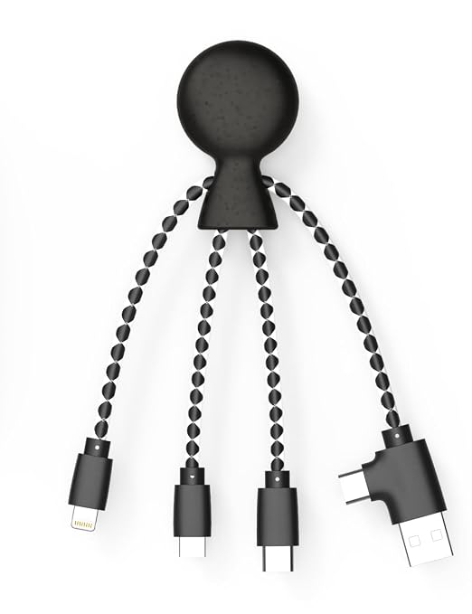 Mr Bio 4 in 1 Multi USB Cable Octopus Design Black by XOOPAR
