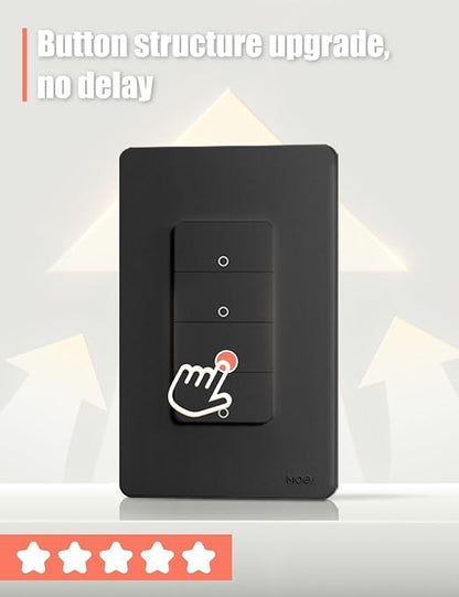 MOES Smart 4 Gang Light Switches, 2nd Generation Wi-Fi Single Pole Switch - Image 3