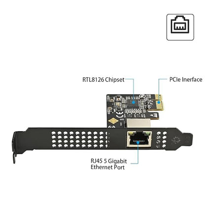 IO CREST 5.0GB PCIe Network Card – PCIe to 5.0 Gigabit Ethernet Network Card - Image 3