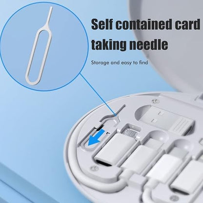Multifunctional Data Cable Conversion Head Portable Storage Box, Phone Holder - Image 4