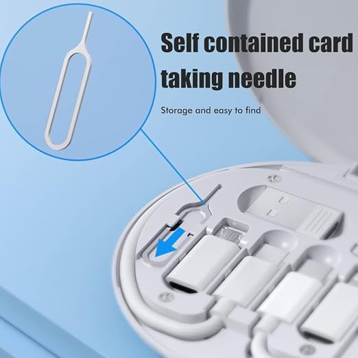 Multifunctional Data Cable Conversion Head Portable Storage Box, Phone Holder - Image 4