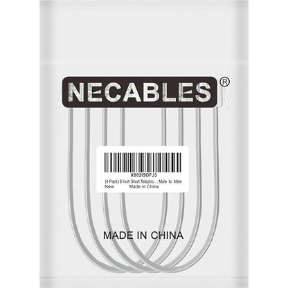 NECABLES 4Pack 8 Inch Short Telephone Cord Phone Cable Wall Phone Cord - Image 4