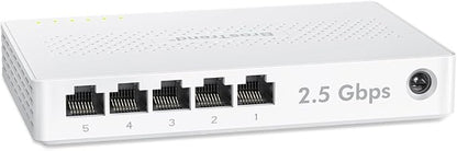 BrosTrend 5 Port 2.5GB Switch, Unmanaged Ethernet Switch by BrosTrend