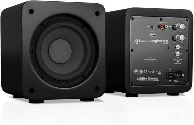 Audioengine S6 210W Compact Powered Mini Subwoofer- Powerful Bass in a Small - Image 4