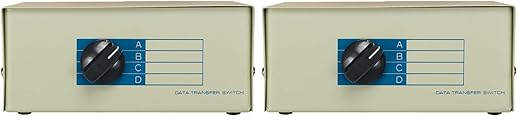 Cablelera ZDMNEEA7-4 4-Way RJ11 Female ABCD Manual Data Switch by Cablelera