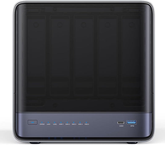 MINISFORUM N5 5-Bay Desktop NAS, AMD Ryzen 7 255, 128GB SSD, 1x 10GbE, 1x 5GbE by MINISFORUM