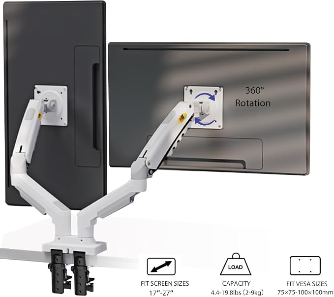 NB North Bayou Dual Monitor Desk Mount Stand Full Motion Swivel Computer - Image 6