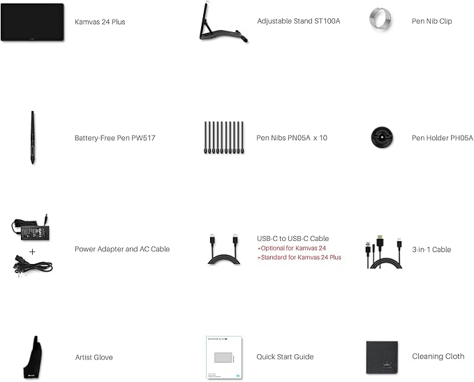 HUION Kamvas 24 Plus 2.5K QHD Graphic Drawing Tablet - Image 8