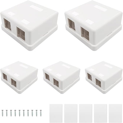 Keystone Jack Surface Desk Mount/Wall Mount Box by Enmane