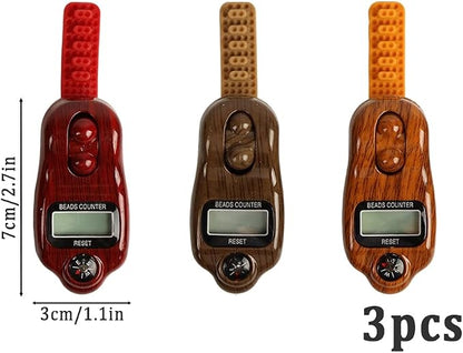 Anlising Digital Beads Counter, 3 Pieces Digital Tasbih Tally Counters - Image 2