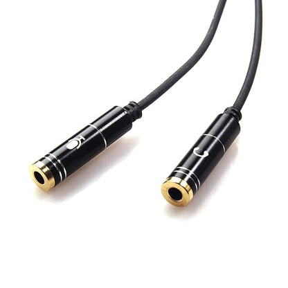 REXUS Black 3.5mm Y Splitter Stereo Audio Cable 4-Pole Male to 2 Female - Image 6