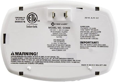 First Alert FAT1039730 Plug-in Carbon Monoxide Alarm - Image 4