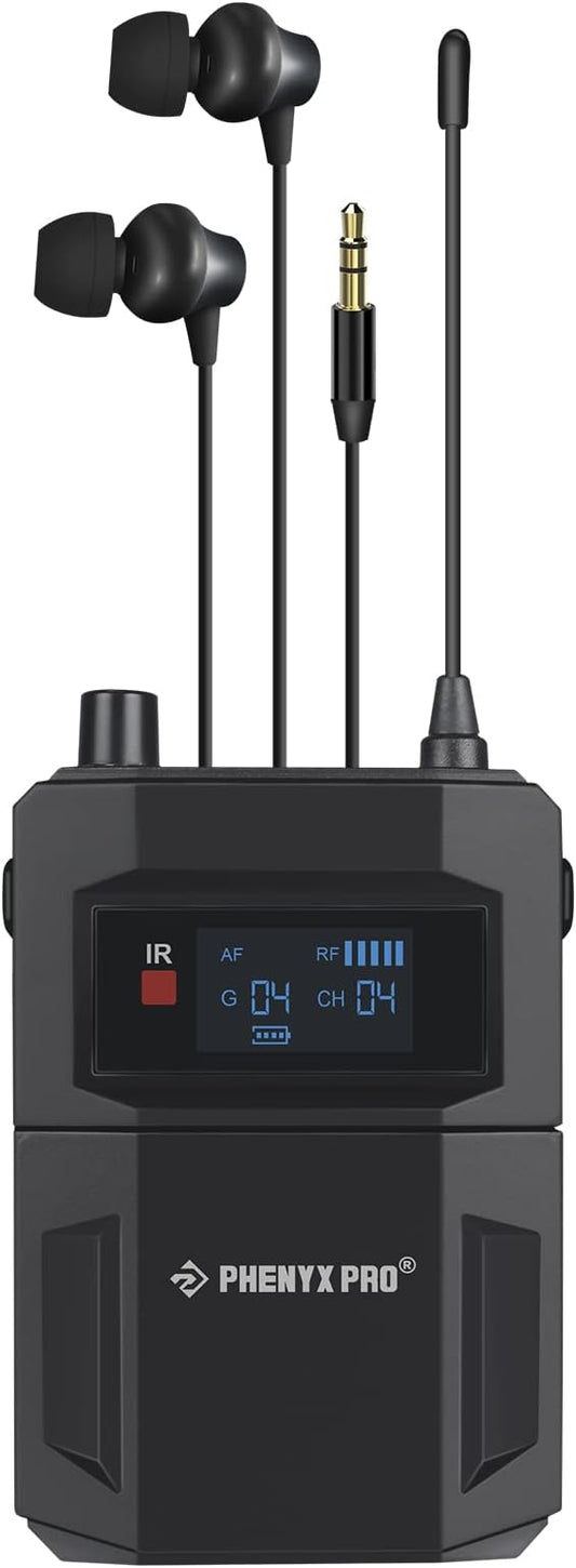 Phenyx Pro PTM-11/PTM-22 Mono Wireless in Ear Monitor System Bodypack Receiver by PhenyxPro