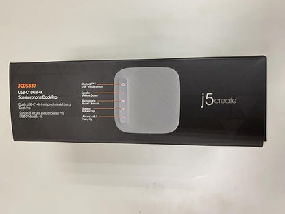 j5create USB-C Dual 4K Speakerphone Dock Pro, Dual 4K HDMI Audio Dock - Image 8
