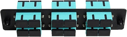 RiteAV LGX Footprint Fiber Optic Cable SC Adapter Patch Panel 6 Ports Loaded - Image 3