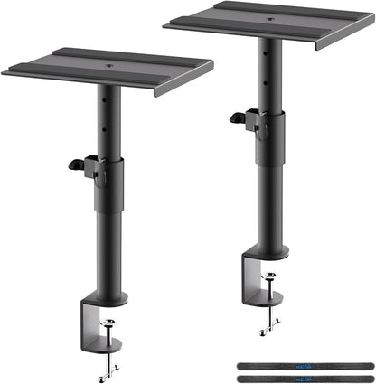 suptek Clamp-on Speaker Stand Desk Mount Set, Height Adjustment, 9.6 x 8.8 inch by suptek
