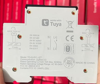 TONGOU ZigBee DIY Smart Switch 10A| DIN Rail Switch| 1P+N 90-240VAC| Real-time - Image 9