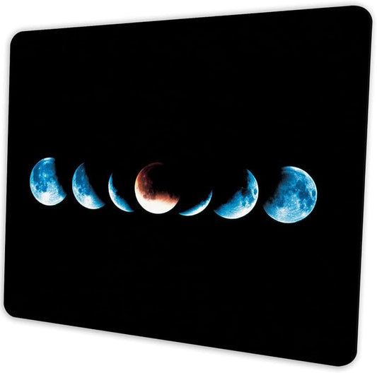 Starry Moon Mouse Pad Personalized Moon Phase Design Computer Laptop Non-Slip by Shalysong
