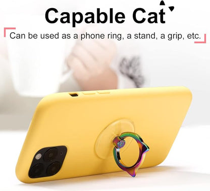 Cat Phone Ring Holder Grip- EI Sonador Transparent Cell Phone Ring Stand Holder - Image 5