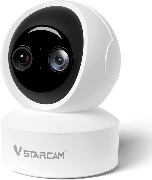 VSTARCAM 2K Dual Lens Indoor Security Camera, 10X Hybrid Zoom WiFi Camera by VSTARCAM