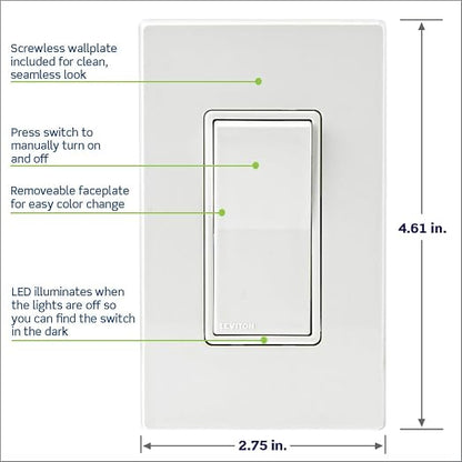 Leviton Decora Smart Switch Z-Wave 800 Series - Image 5
