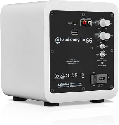 Audioengine S6 210W Compact Powered Mini Subwoofer- Powerful Bass in a Small - Image 4