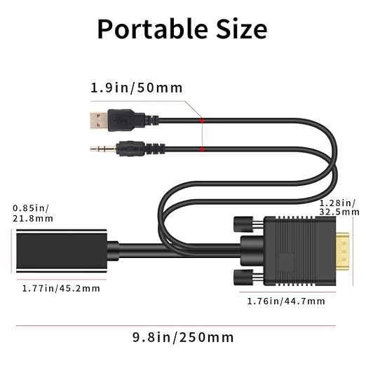 VGA to HDMI Adapter, 1080P Converter - Image 7