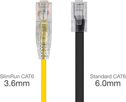 Monoprice Cat6 7ft Yellow Component Level Patch Cable UTP 28AWG 550MHz Pure - Image 3