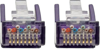 Tripp Lite Cat6 Gigabit Ethernet Snagless Molded Patch Cable UTP Purple RJ45 - Image 3