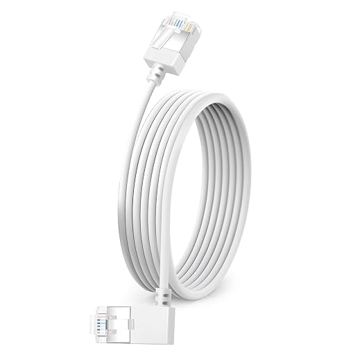 Slim Cat 6 Ethernet Cable 90° Left Angled 3.3 Feet, Ultra Thin & Flexible Rj45 by DUTEVOLNS