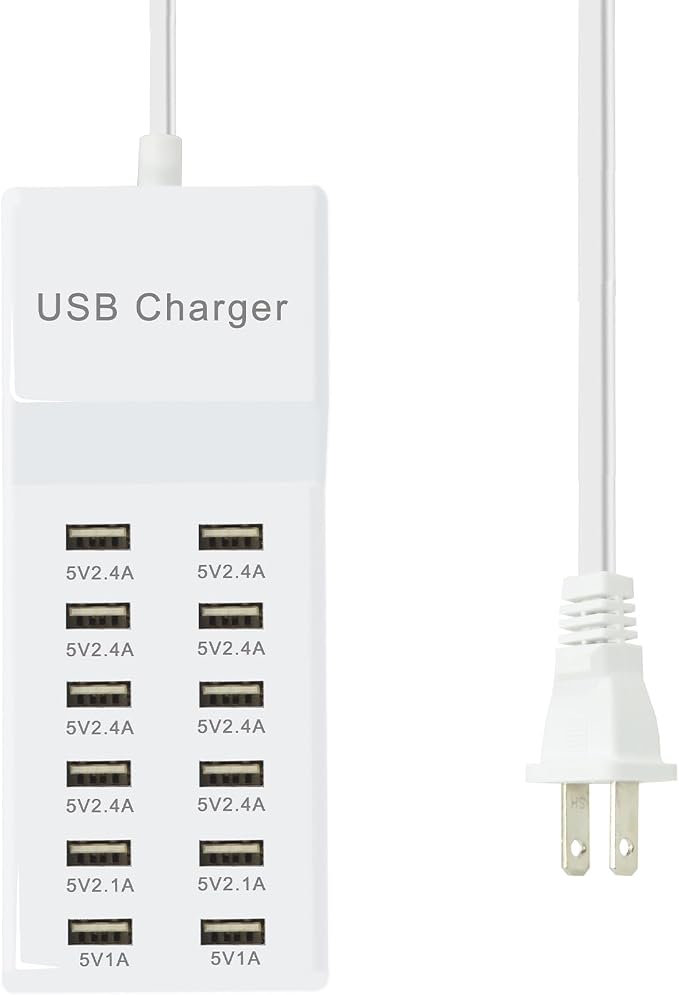Multiple USB Charger Station 12 multiport Charger Station Hub by FRISATPOW
