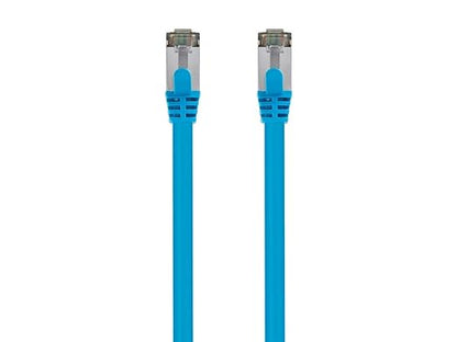 Monoprice Cat8 25ft Blue Patch Cable Double Shielded 26AWG 2GHz 40G Pure Bare by Monoprice