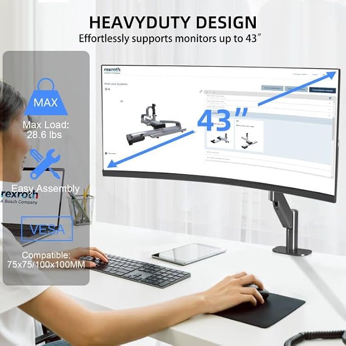 Suptek Ultrawide Single Monitor Arm Mount - Image 2