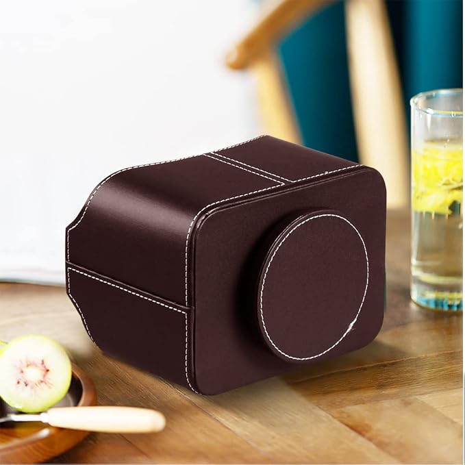 Fanousy 360° Rotating Remote Control Holder, PU Leather TV Remote Caddy - Image 5