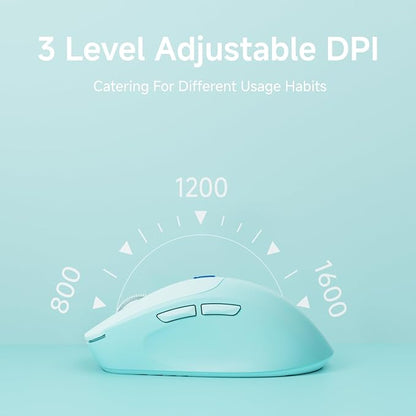 EWEADN Q5 Wireless Mouse, Battery Level Display, Ergonomic Office Mouse - Image 5