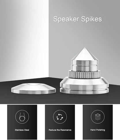 4 Sets Speaker Isolation Stand Feet, Stainless Steel Speaker Base Pads - Image 7