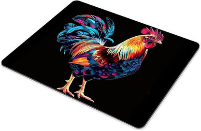 Square Mouse Pad Colorful Rooster-1, Gaming Mouse Pads - Image 6