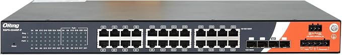RGPS-3244GP-P | 28-Port Rackmount Managed Gigabit PoE Switch | 24 GE PoE + 4 by ORING