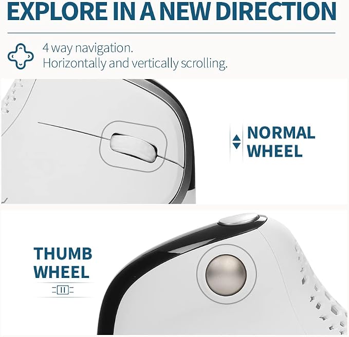 DeLUX Seeker Wireless Ergonomic Vertical Mouse - Image 5