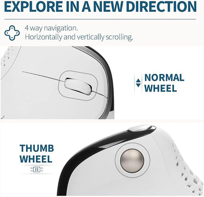 DeLUX Seeker Wireless Ergonomic Vertical Mouse - Image 5