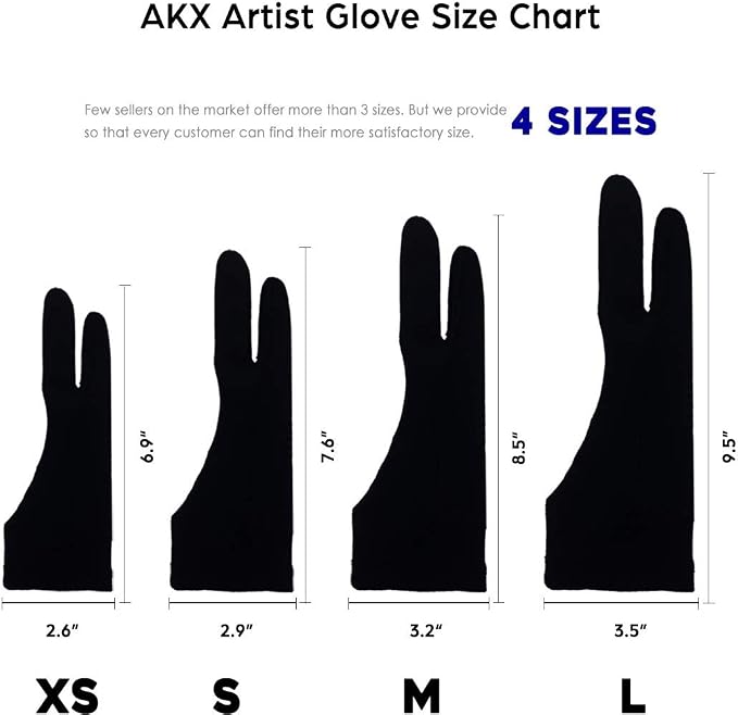 AKX Artist Glove, Palm Rejection Drawing Glove - Image 6